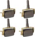 Metal Stem Heavy Duty Bed Frame Wheels Casters Rollers with Socket Sleeve Insters, Set of 4 Locking