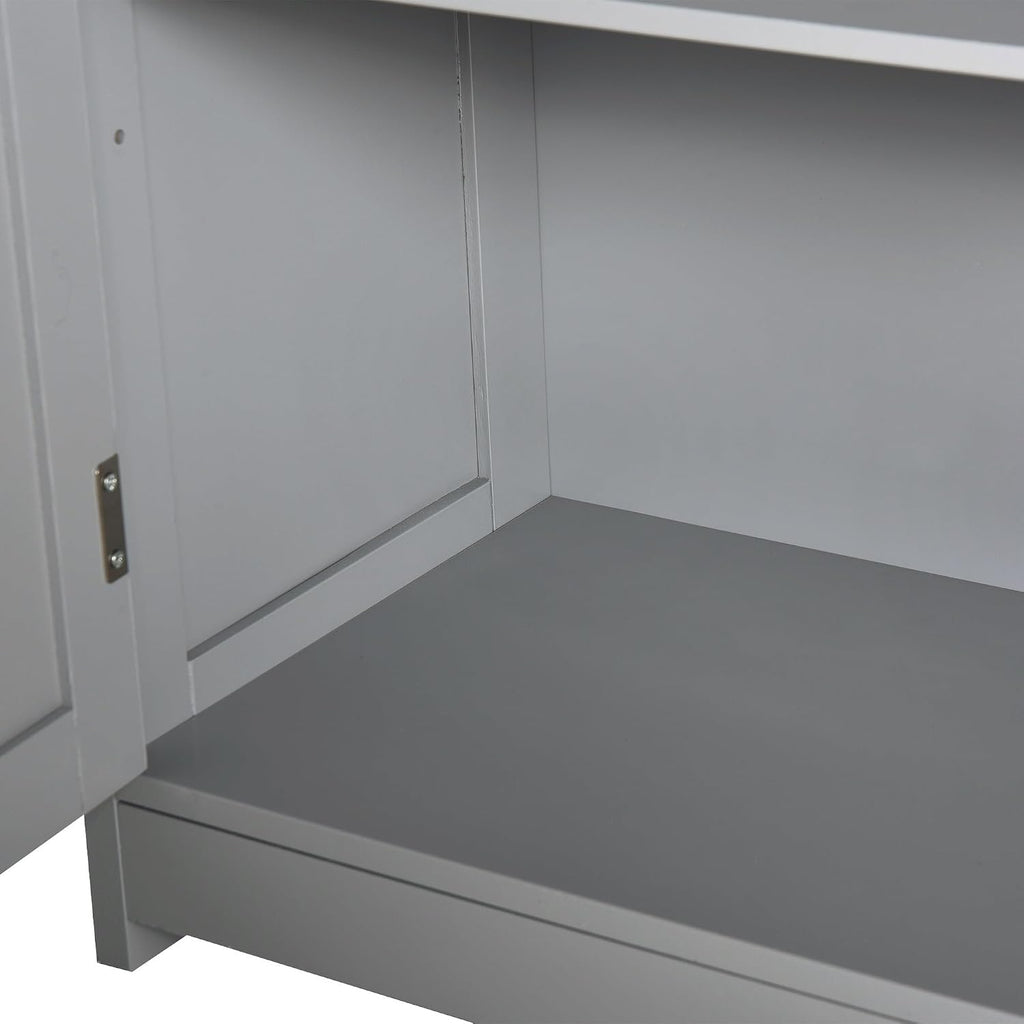 Floor Cabinet with 2 Doors, 2 Drawers and Adjustable Shelf, Freestanding Storage Cabinet for Bathroom,for Kitchen Home