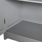 Floor Cabinet with 2 Doors, 2 Drawers and Adjustable Shelf, Freestanding Storage Cabinet for Bathroom,for Kitchen Home