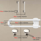 (10 pack white) 4 button Cabinet Locks, U-Shaped Proofing Drawers Safety Child Locks Adjustable, for Wardrobe,Kitchen,Bathroom,Drawer,Fridge,Cupboard Doors Knobs & Handles