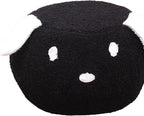 Animal Footstool Upholstered Ottoman Padded Cushion Footrest Ottoman Footstools Step Stool Suitable for Kids Bedroom Gift, Black Dog