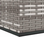 39.4x19.3x40.7 in Grey PE Rattan Cushion Box with Gas Lift, Weather-Resistant Outdoor Storage Bench for Patio Garden Deck