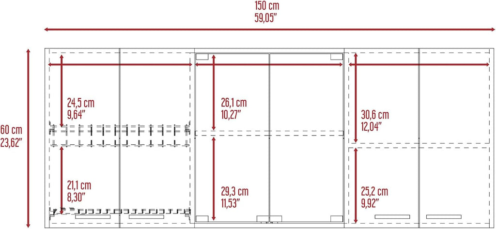 Modern Wall Cabinet, Four Interior Shelves, for Kitchen Dining Room,for Kitchen Home