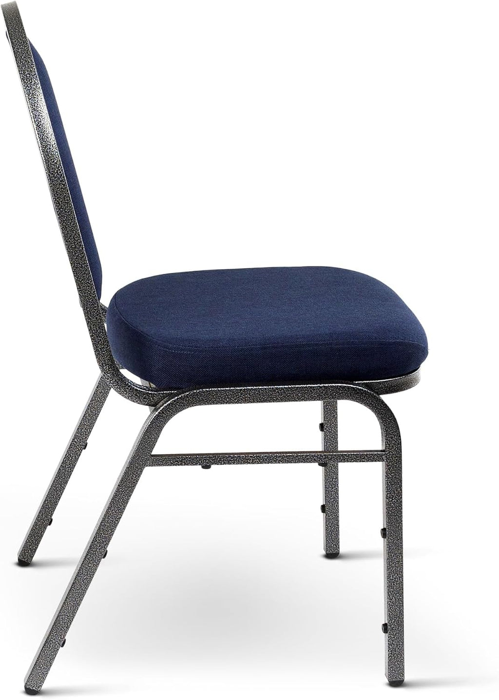 OEF Furnishings OEF9254-SV/2 Commercial-Grade Dome Back Banquet Stack Chair (Blue Fabric, Silver Powder-Coated Frame, 2-Pack)