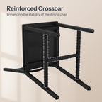 HOOBRO Dining Chairs Set of 2, Wooden Kitchen Chairs with Metal Frame, Industrial Dining Chairs with Back, Easy to Assemble, Farmhouse Dining Chairs for Living Room, Black BB39CD01