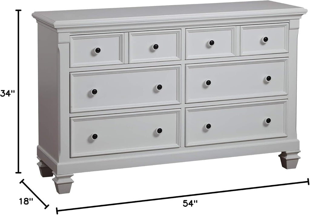6 Drawer Dresser Pure White