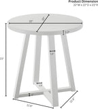 Roundhill Furniture Modern Harmony Wood Oval End Table, White