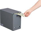 Protex Drop Box Safe (SDB-106), for cash, checks and envelopes,Dual Key Lock, Heavy-Duty, Saw-toothed baffle to protect slot, Powder coated finish, Pre-drilled anchoring holes Gray