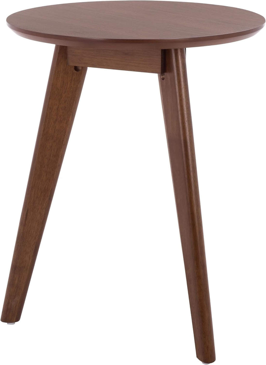 SAFAVIEH Furniture - Bahaus Round Accent Table - Walnut - Mid-Century Tripod Leg Design - Ideal for Living Room, Bedroom, 21.7" W x 21.7" D x 21.7" H (ACC4300A)