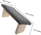 Portable Foldable Wooden Meditation Bench with Cloth Cushion for Zen Practices and Outdoor Use, Lightweight Prayer Bench Stool for Comfortable Kneeling and Praying