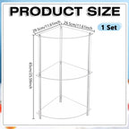 AHANDMAKER Clear Acrylic Corner Table 11.61in L x 11.61in W x 25.59" H Fan Shape Modern Side Table Lightweight Shelf Organizer for Living Room Bedroom Office Dorm Room Home Decor