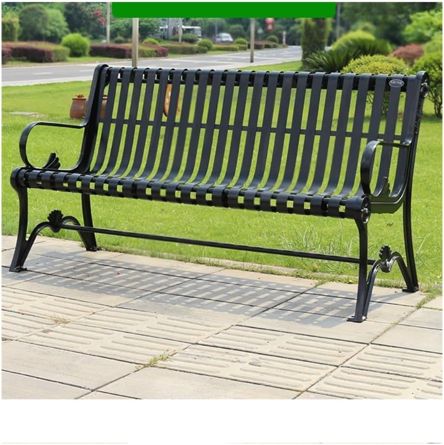 Outdoor Bench, Iron Park Bench, 2-Person Outdoor Patio Seat, Garden Bench Garden Bench(150cm)