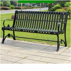 Outdoor Bench, Iron Park Bench, 2-Person Outdoor Patio Seat, Garden Bench Garden Bench(150cm)