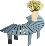 Garden Tree Bench Wrap Around Wooden Benches Seater,for Backyard Leisure Chair Patio Seating(Color2)