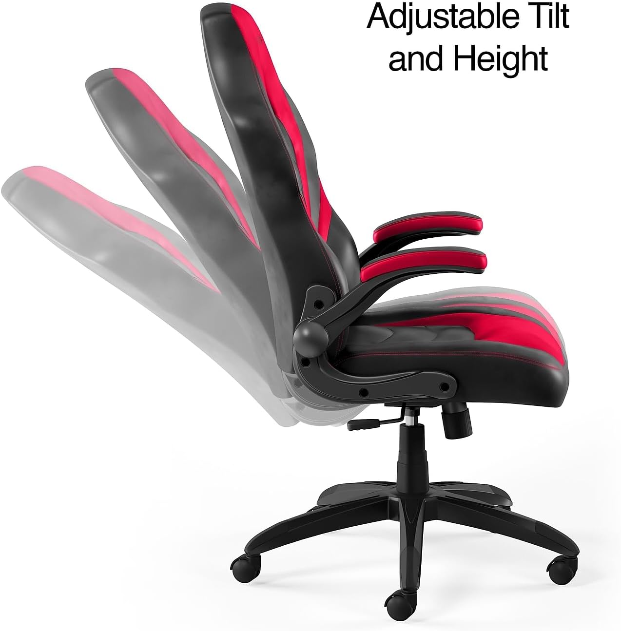 Emerge Vortex Gaming Chair, Ergonomic, Adjustable Height, Swivel, Black