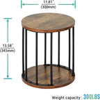 HDANI Small Round Wooden Step Stool for Kids Adults, 300lbs Load Capacity Garden Stool, Non-Slip Small Stool for Plant Stand, Kitchen, Bathroom and Bedroom,Brown