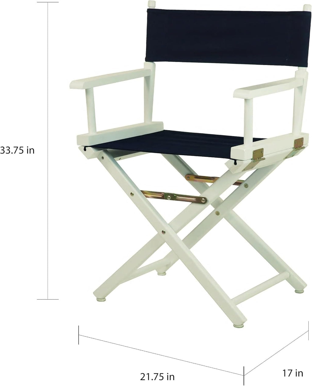 Casual Home 18" Director's Chair White Frame with Royal Blue Canvas
