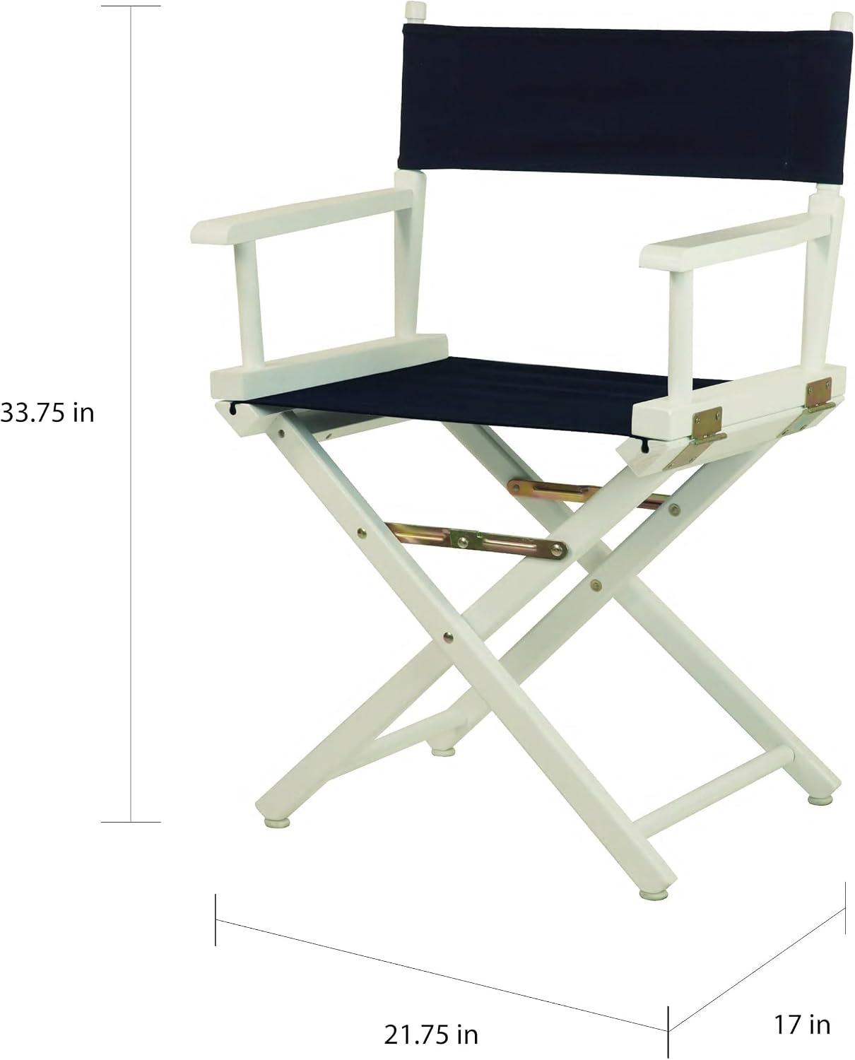 Casual Home 18" Director's Chair White Frame with Royal Blue Canvas