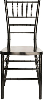 Set of 4 Black Stackable Chiavari Chairs, Modern Dining Chair, Accent Chair, PP Ghost Chairs for Outdoor Banquet Wedding Party Event Reception