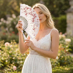 Folding Fans Hand Fan Foldable: Handheld Fan Chinese Folding Fans for Women Wedding Decoration Dancing Party