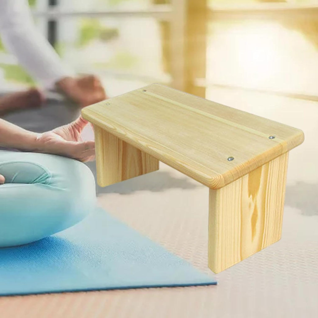 Meditation Bench, Wooden Kneeling Stool, Bench for Deeper & Longer Meditation