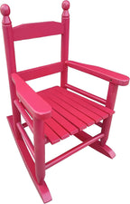 Gecheer Kids' Rocking Chair in Rose Red – Indoor or Outdoor Use – Sturdy Hardwood Construction for Children – Easy Assembly – Weight Capacity 110 lbs