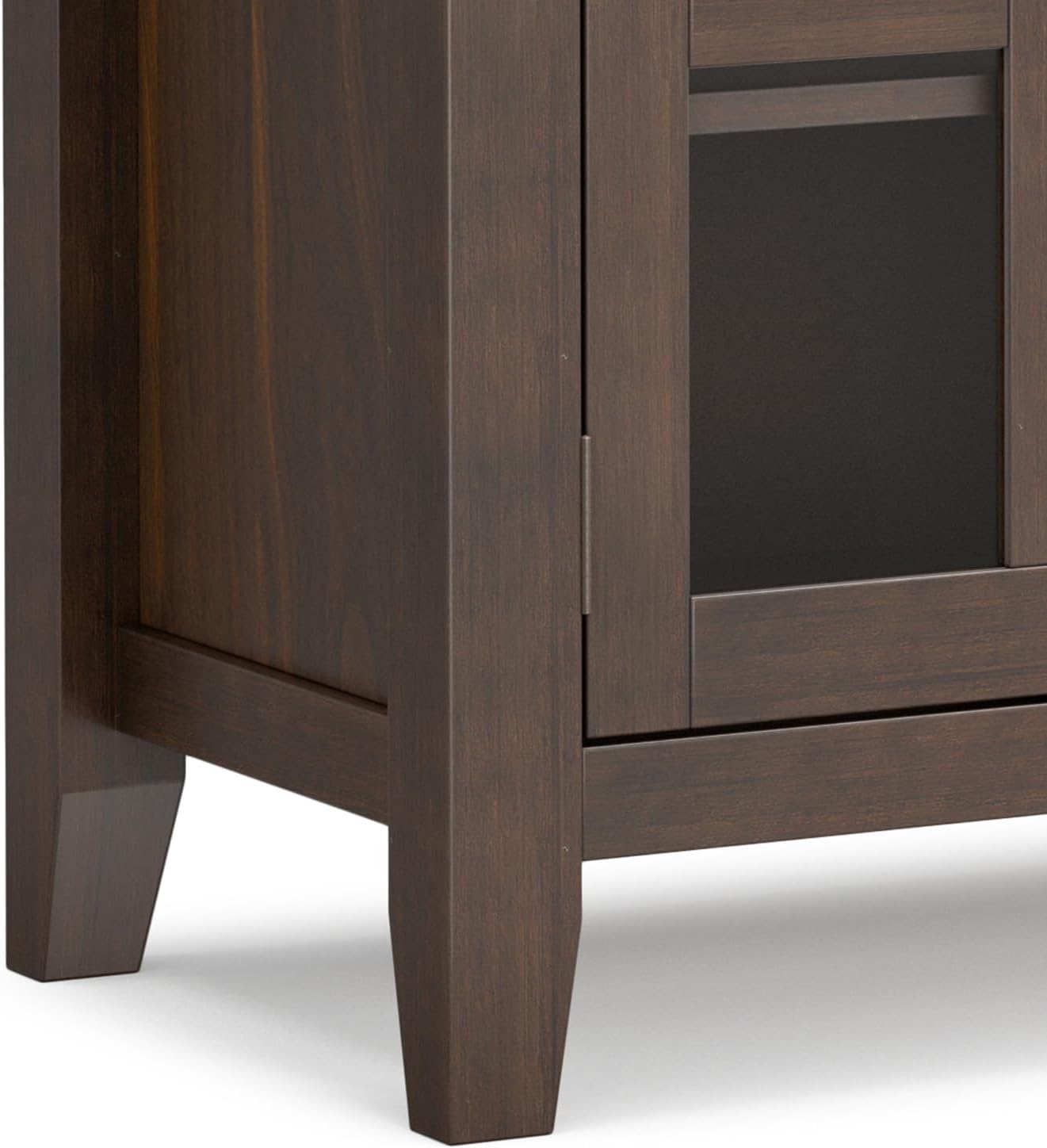SIMPLIHOME Artisan Buffet - 54 inch Wide Solid Wood 3-Door Sideboard Buffet in Natural Aged Brown, Transitional Storage Cabinet for Dining Room or Kitchen with Adjustable Shelves and Bronze Hardware