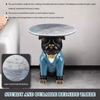 Cool Bulldog Appearance Side Table, Cartoon Animal Accent Table, Small Space Decoration, Bedroom Nightstand