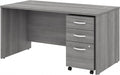 Bush Business Furniture 60W x 30D Office Desk with Mobile File Cabinet, Computer Table and Drawers for Home or Professional Workspace, Studio C Collection, Platinum Gray