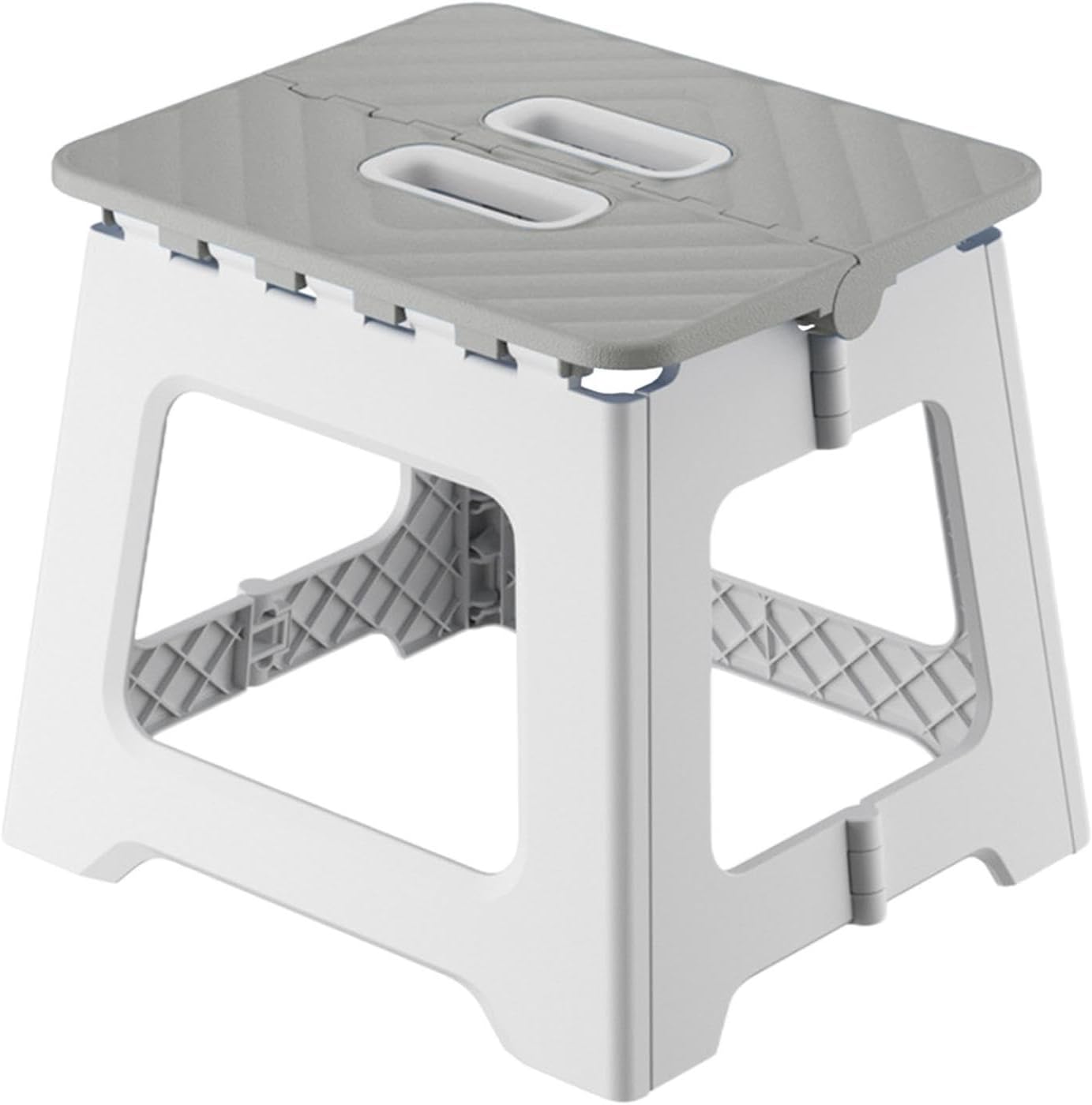 7.4'' Plastic Folding Step Stool with Carry Handle, Foldable Foot Stool | Fold Up Step Stool, Durable And Anti-Slip Base, Compact Foot Stool For Bathroom Bedroom Living Room Outdoor