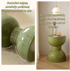 Nightstand Bedside Table Side End Table Playful Hourglass Sleek and Practical Plastic Stool Multifunctional Bedroom Suitable for Entryway Bedroom Living Room Green