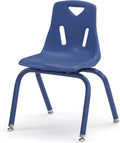 Jonti-Craft Berries 8124JC1003 Stacking Chair with Powder-Coated Legs, 14" Height, Blue