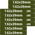 12 Pack Miaozhun 7.62x39mm Magazine Marking Bands 7.62x39 Magazine Caliber Identification(Army Green-White)