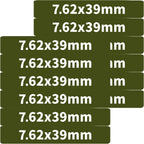 12 Pack Miaozhun 7.62x39mm Magazine Marking Bands 7.62x39 Magazine Caliber Identification(Army Green-White)