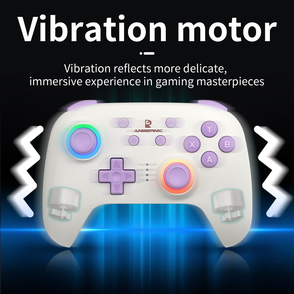 RG P01 Wireless Gaming Controller Compatible with Switch Game Controllers RG P01 2.5G Controller Gamepad for Bluetooth/PC/Steam/iOS/Android/Switch Hall Effect RGB Lights [android,ios,nintendo_switch,windows]