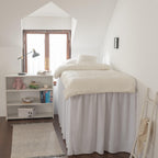 Dorm Bed Skirt, Dorm Bed Skirt Twin XL, 100% Microfiber Dorm Bed Skirts, Twin Extra Long Dorm Bedding, Split Corner, Twin XL 32" Drop (White)