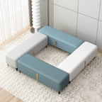 Modern Shoe Changing Bench Light Luxury Storage Long Sofa Rectangular Bed End Stool Entryway(Blue)