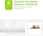 Delta Children Ruby 6-in-1 Convertible Crib & Changing Table 2-Piece Set - Greenguard Gold Certified, Bianca White