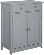 Floor Cabinet with 2 Doors, 2 Drawers and Adjustable Shelf, Freestanding Storage Cabinet for Bathroom,for Kitchen Home