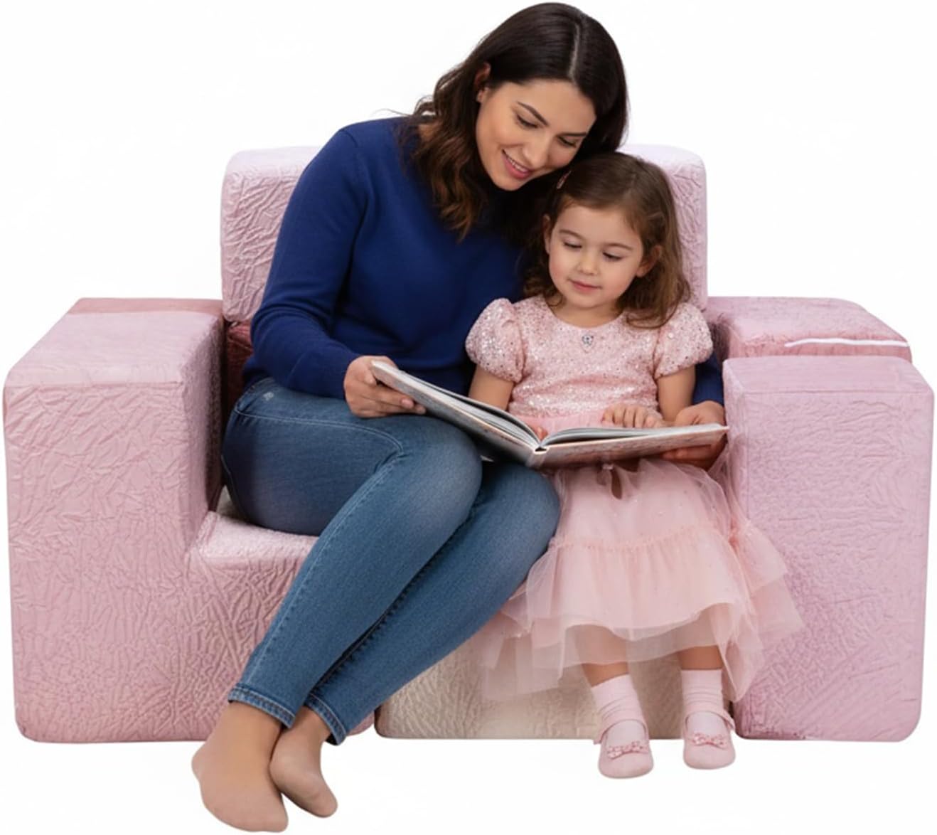 7Pcs Elastic Sponge Toddler Cushions Wear Resist Inspiring Creativity Blocks Chair for Kids Bedroom Playroom Furnitures