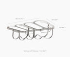 Joseph Joseph Cradle Wine Bottle Organizer, Under Cabinet Mount, Folding Steel Rack, Holds 4 Bottles