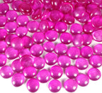 Fuchsia Glass Gems Flat Marbles Beads for Home Vase Fillers,Wedding Centerpieces,Party Table Scatters,Candle Holders,Floral Stones,15 OZ