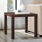 Parsons End Table, Canyon Walnut Finish, Modern Side Table for Living Room Bedroom, Home Essential