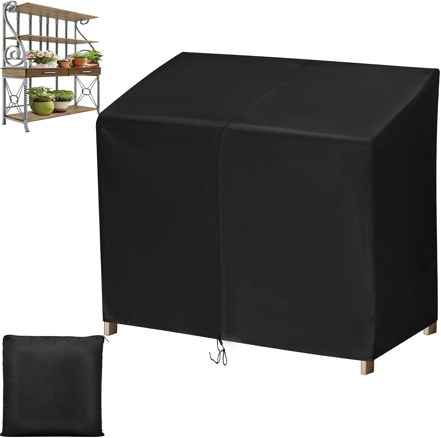 Waterproof Potting Bench Cover for Outdoor Garden Tables, Universal Size for Planting Workbench 600D Oxford Cloth