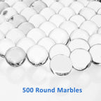 Clear Glass Marbles for Vases Bulk Round 500 Pieces