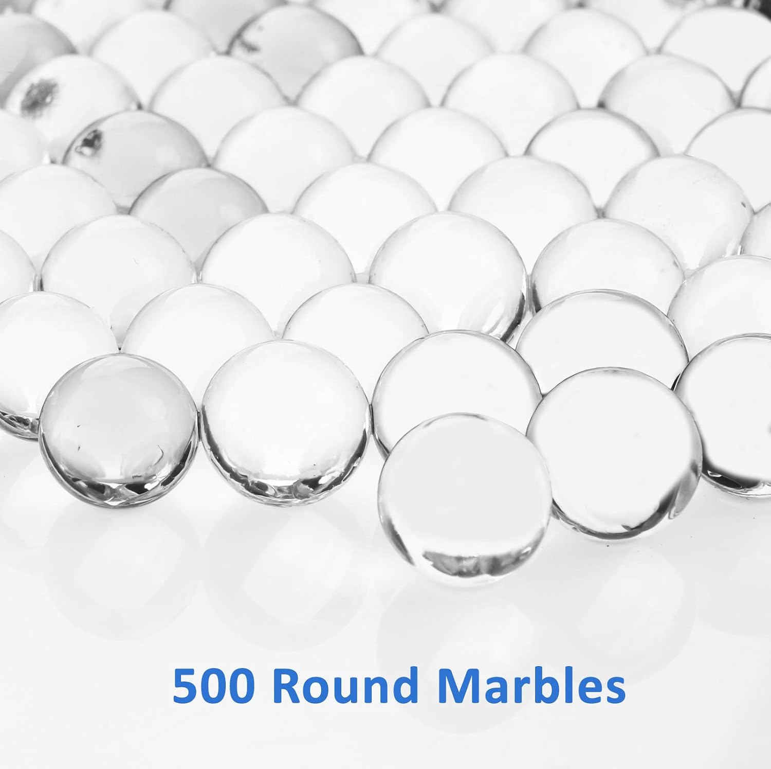 Clear Glass Marbles for Vases Bulk Round 500 Pieces