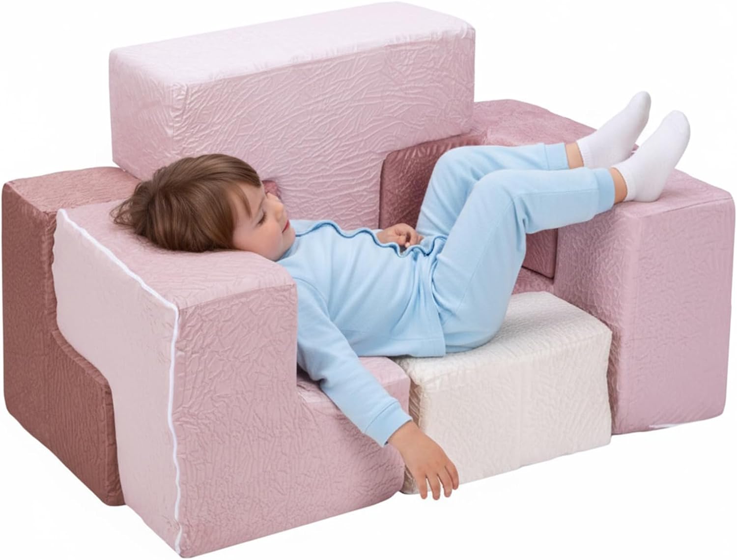 7Pcs Elastic Sponge Toddler Cushions Wear Resist Inspiring Creativity Blocks Chair for Kids Bedroom Playroom Furnitures