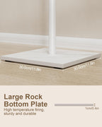 Garment Rack Freestanding, Metal Coat Rack, White, 68.9 In High | Modern Clothes Rack with Rock Slab Base, Heavy-duty Metal Clothing Stand for Boutiques, Hallway, Entryway, Living Room