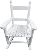 Kids Rocking Chair – Rose Red Indoor/Outdoor Chair for Toddlers and Children, Durable and Comfortable Seating for Playroom, Nursery, or Patio-White