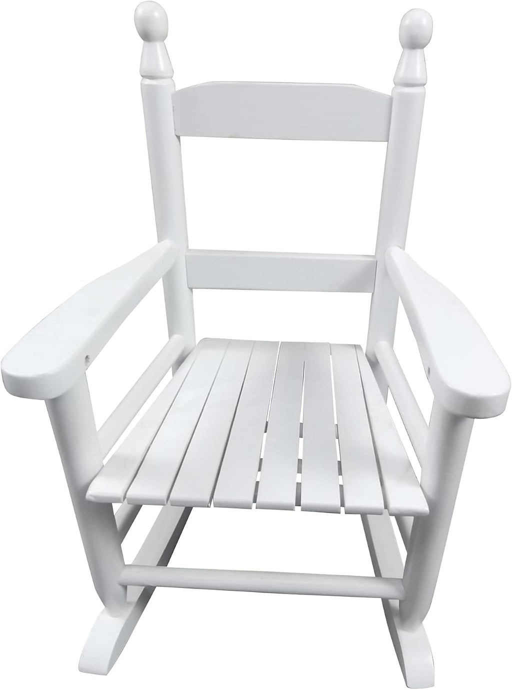 Kids Indoor Outdoor Rocking White Chair - Durable Construction for Long-Term Use - Safe and Fun Seating for Children Ages 3-12